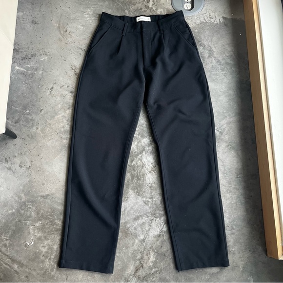 Abercrombie women’s tailored menswear dad pants black size small - Picture 1 of 5